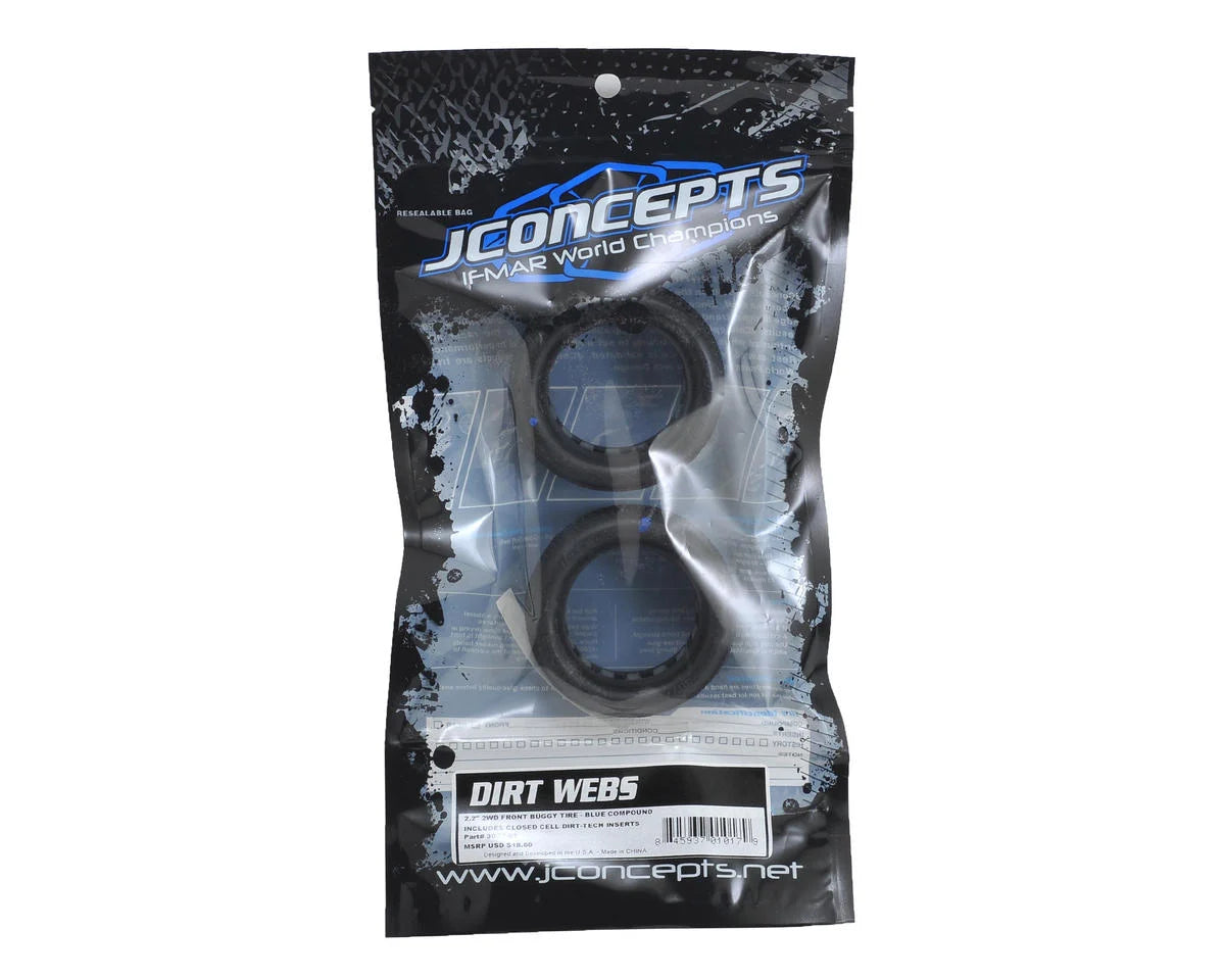 JConcepts Dirt Webs 2.2" 2WD Front Buggy Tires (2) (Blue)