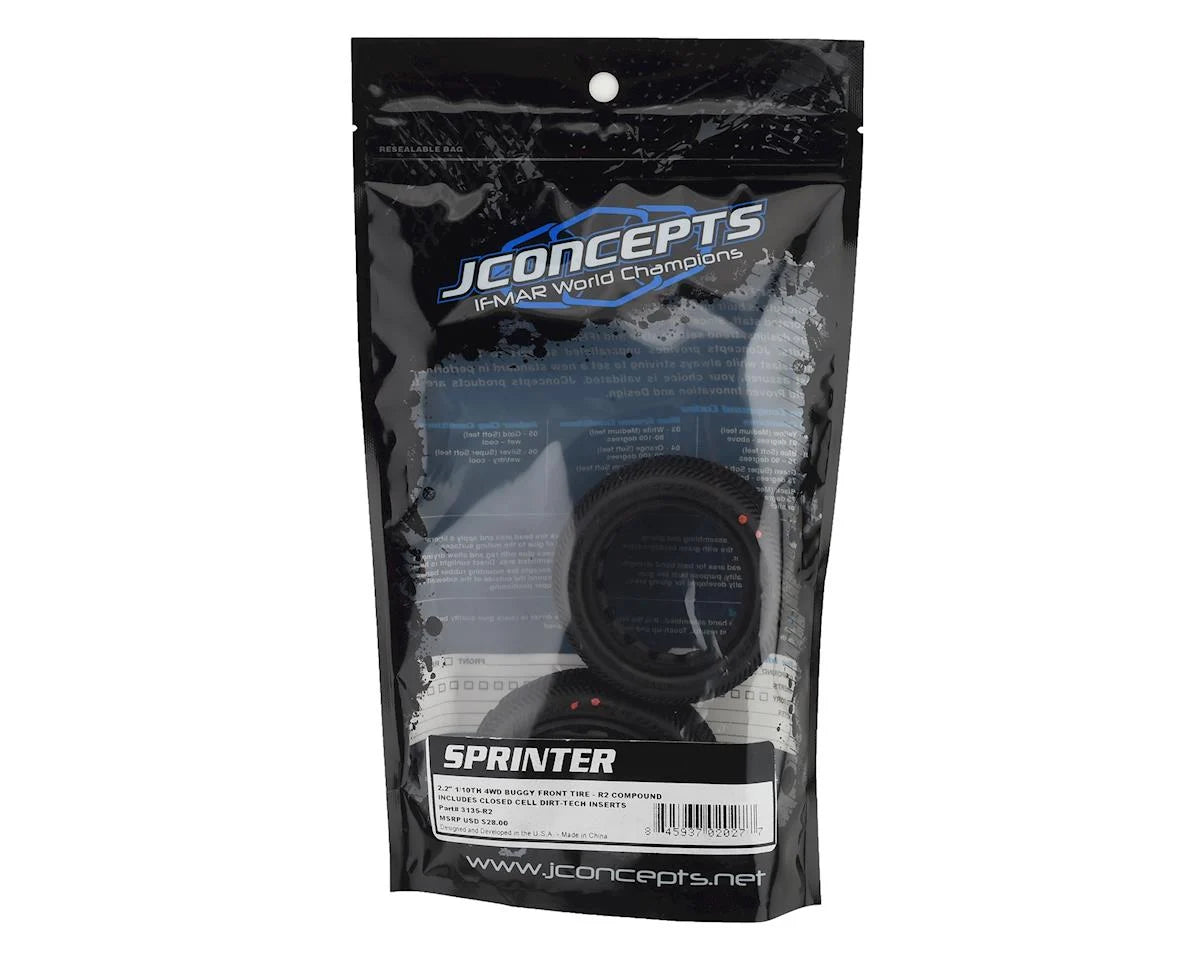 JConcepts Sprinter 2.2" 4WD 1/10 Front Buggy Dirt Oval Tires (2) (R2)