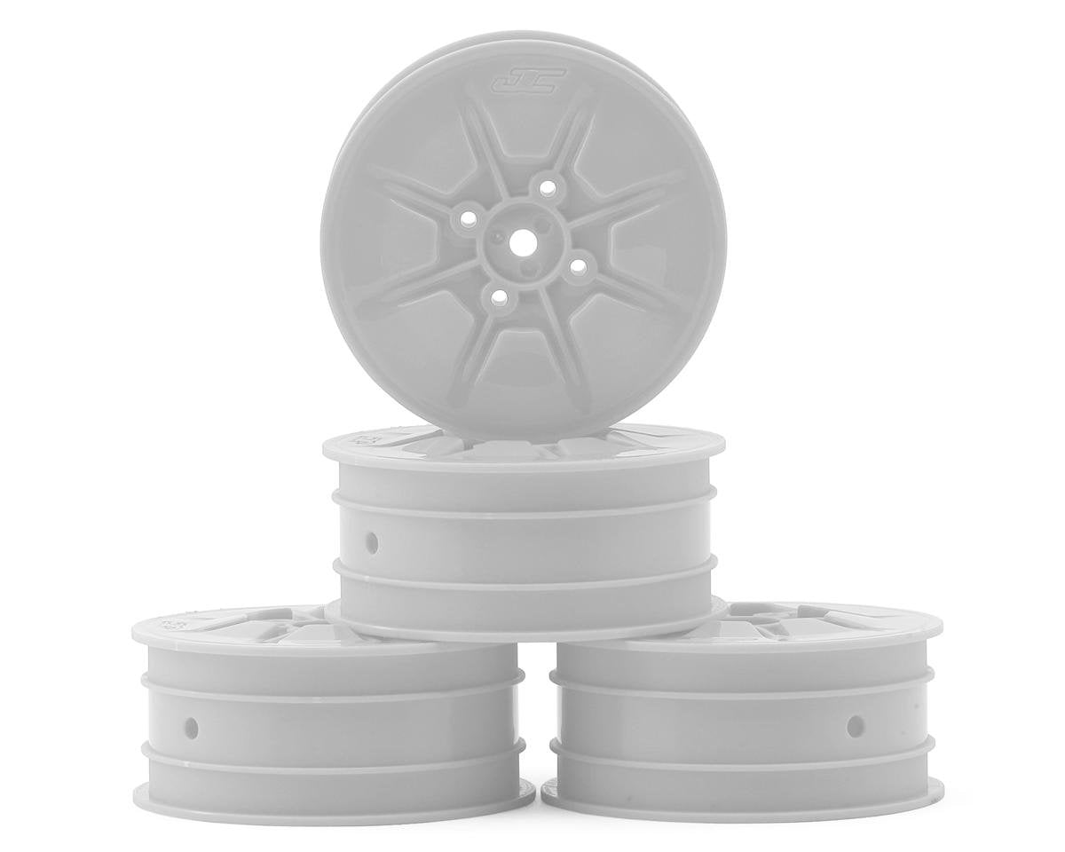 JConcepts Pioneer 2.2 4WD Front Buggy Wheels (White) (4) (22X-4, XB4, B74.1) w/12mm Hex