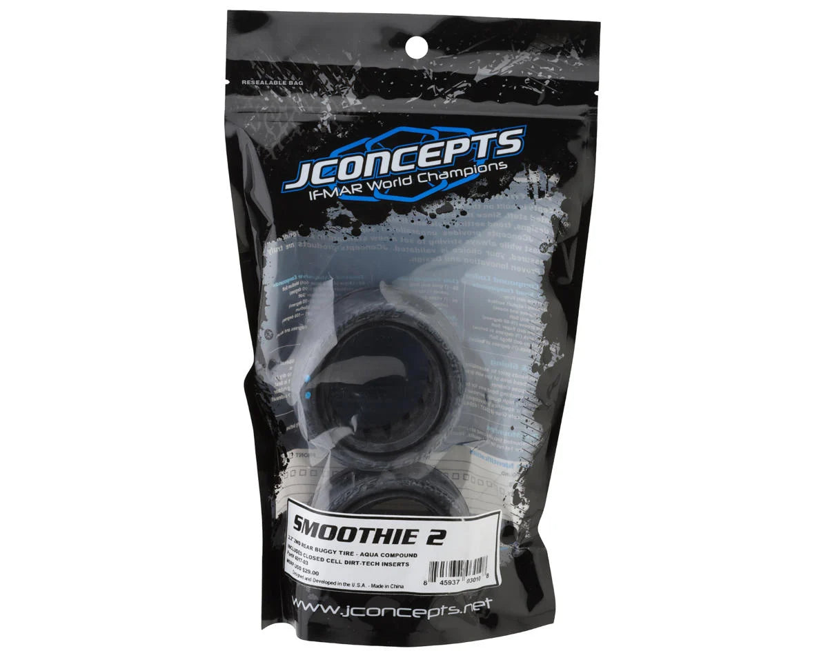 JConcepts Smoothie 2 2.2" Rear Buggy Tires (2) (Aqua A2)