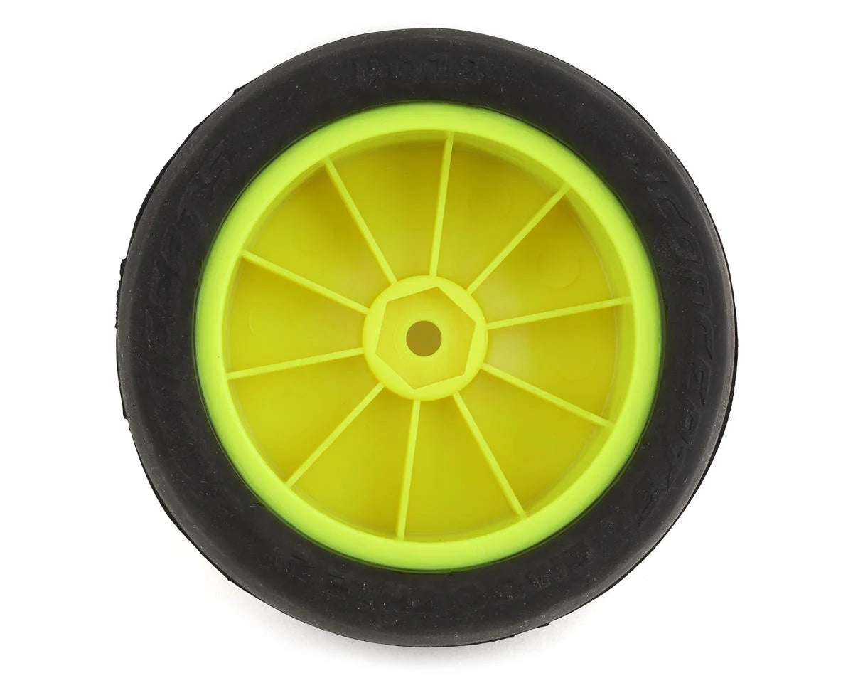 JConcepts Smoothie 2 2.2" Pre-Mounted 2WD Front Buggy Tires (Yellow) (2) (Silver) w/12mm Hex