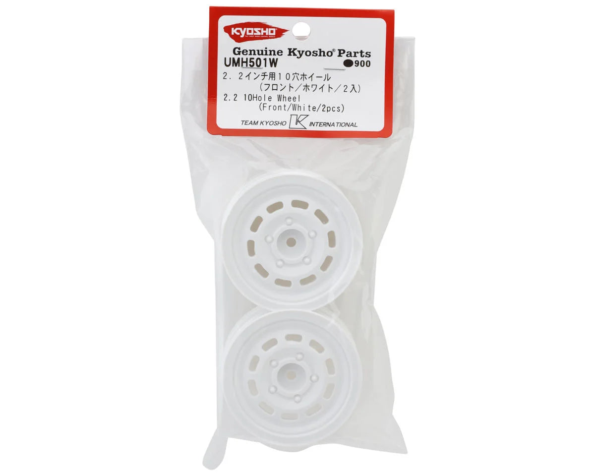 Kyosho 2.2" 10 Hole Front Wheel (White) (2)