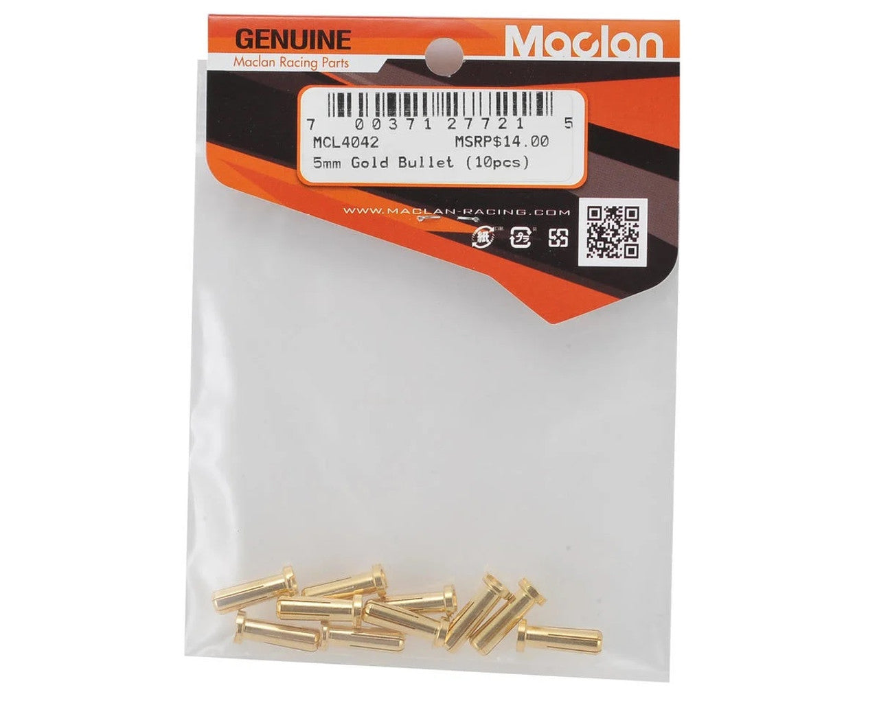 MACLAN MAX CURRENT 5MM GOLD BULLET CONNECTORS (10 PCS)