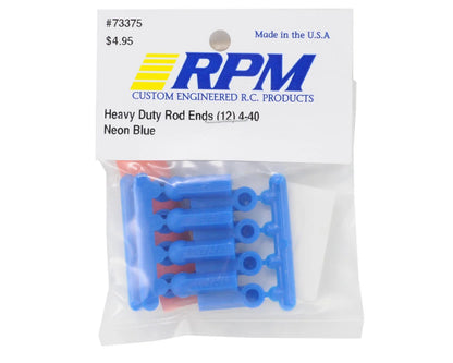 RPM Heavy Duty 4-40 Rod Ends (Blue) (12)