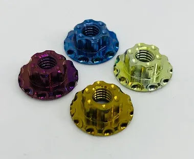 Klinik RC 4mm Large Flange Serrated Titanium Wheel Nut (4)