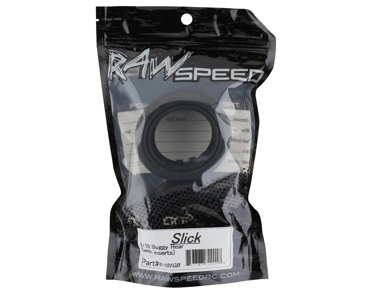 Raw Speed RC Slick 2.2" 1/10 Rear Buggy Tires (2) (Gumball (Pink)) w/Foam Inserts