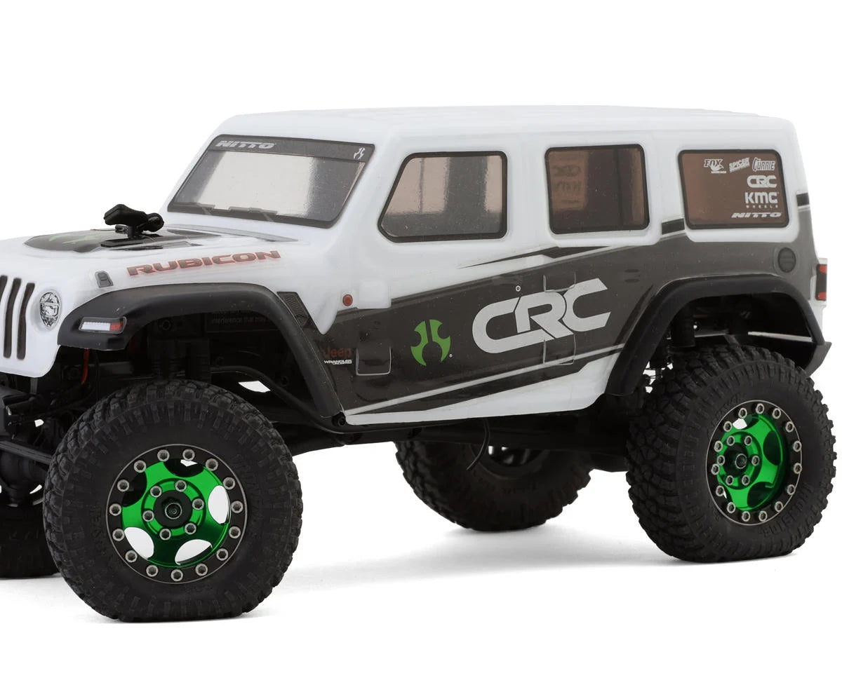 Treal Hobby Type B 1.0" 5-Spoke Beadlock Wheels (Black/Green) (4) (22.4g)