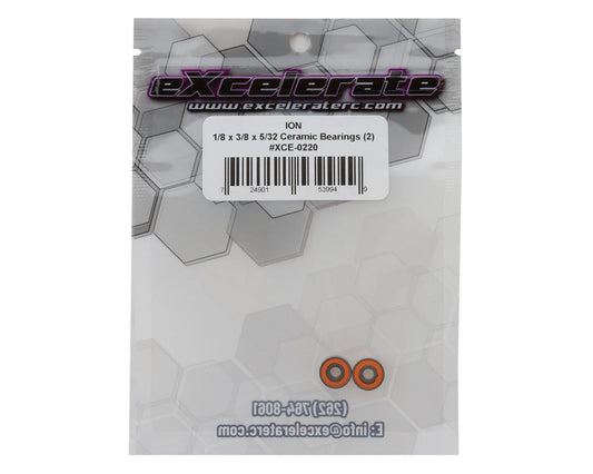 eXcelerate ION 1/8x3/8x5/32in Ceramic Rubber Sealed Bearings (2)