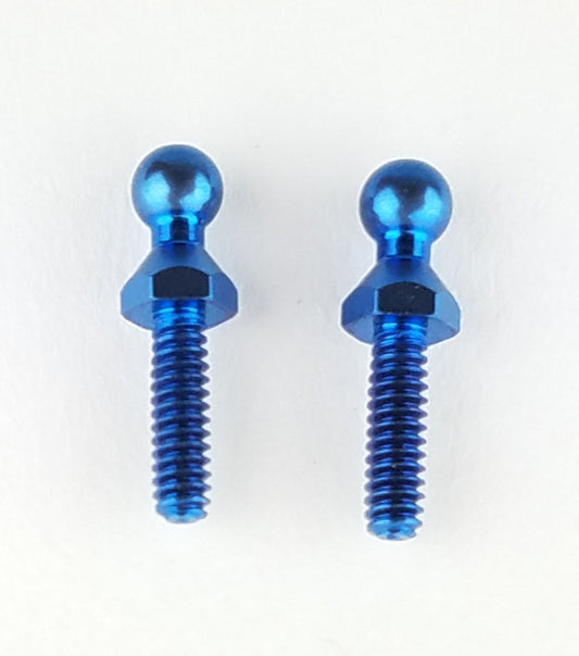 Custom Works BLUE TITANIUM TALL HEX BALL STUD (2)