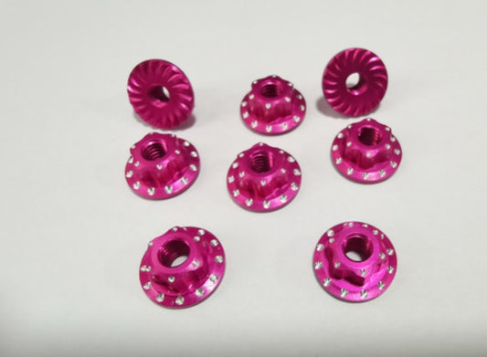 RC SPEED SECRETS STANDARD DEPTH BIG FLANGE BEAD LOCK-LOOK WHEEL NUT KIT- SEVERE-DUTY V2 M4- 7 COLORS 4PCS