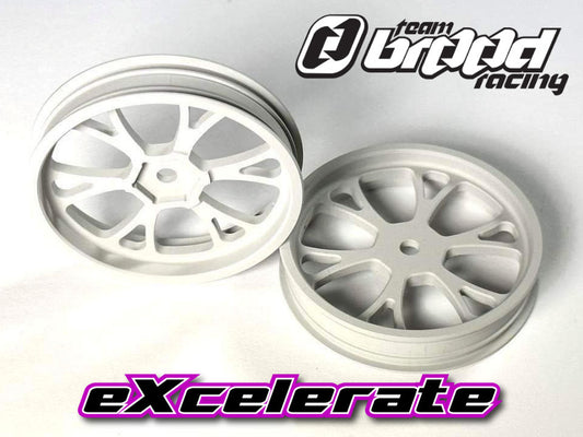 Team Brood B-Mag Super-V Magnesium Front Rims - White