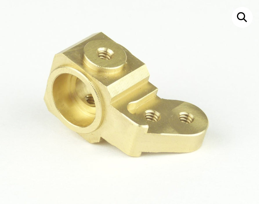 Custom Works PATRIOT BRASS FRONT SPINDLE FOR HEX AXLE (4-40)