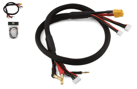 Gens Ace 2S/4S Charge Cable Lead w/4mm & 5mm Bullet Connector (XT60 Charge Connector)