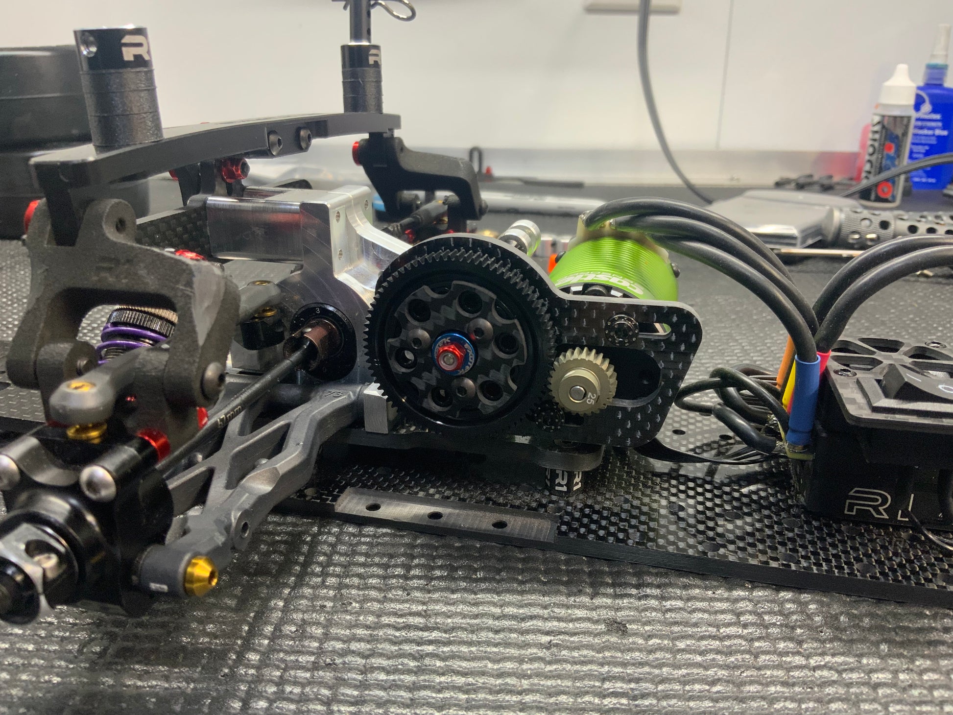 Racer RC R1 dc-1 Big Block Low CG 4mm Motor Plate for 4-pole Motors ...